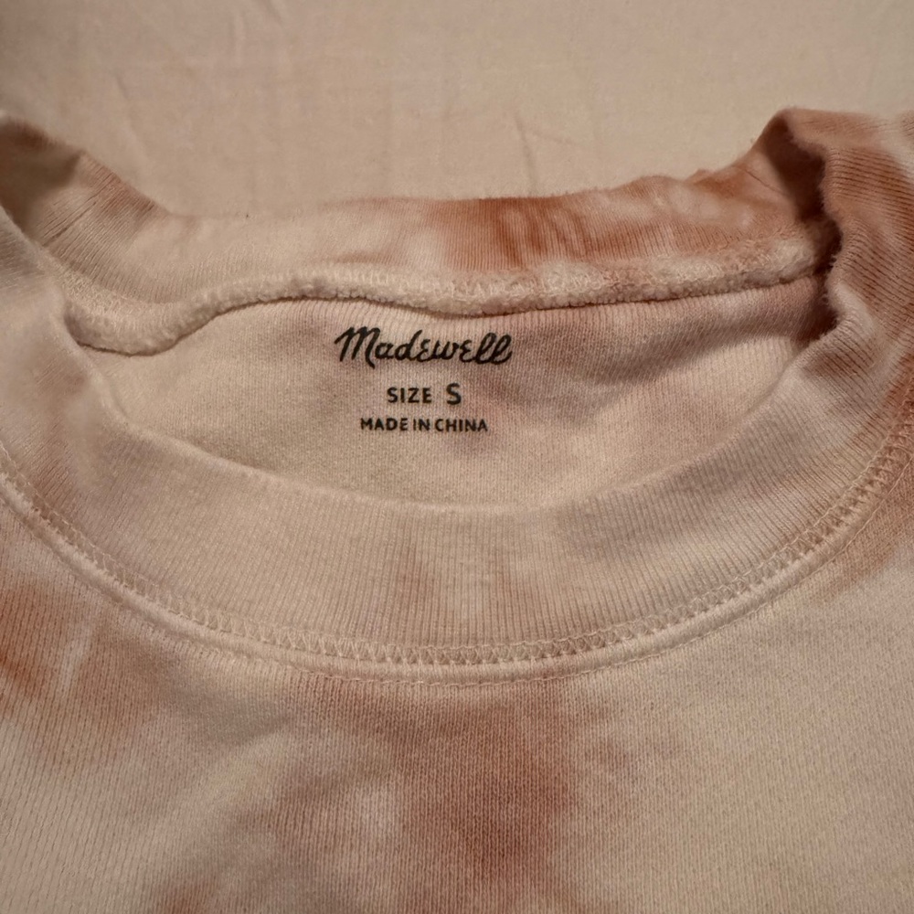 Madewell Tie Dye Swing Cropped Sweatshirt - Picture 4 of 7